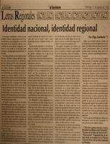 Identidad nacional, identidad regional