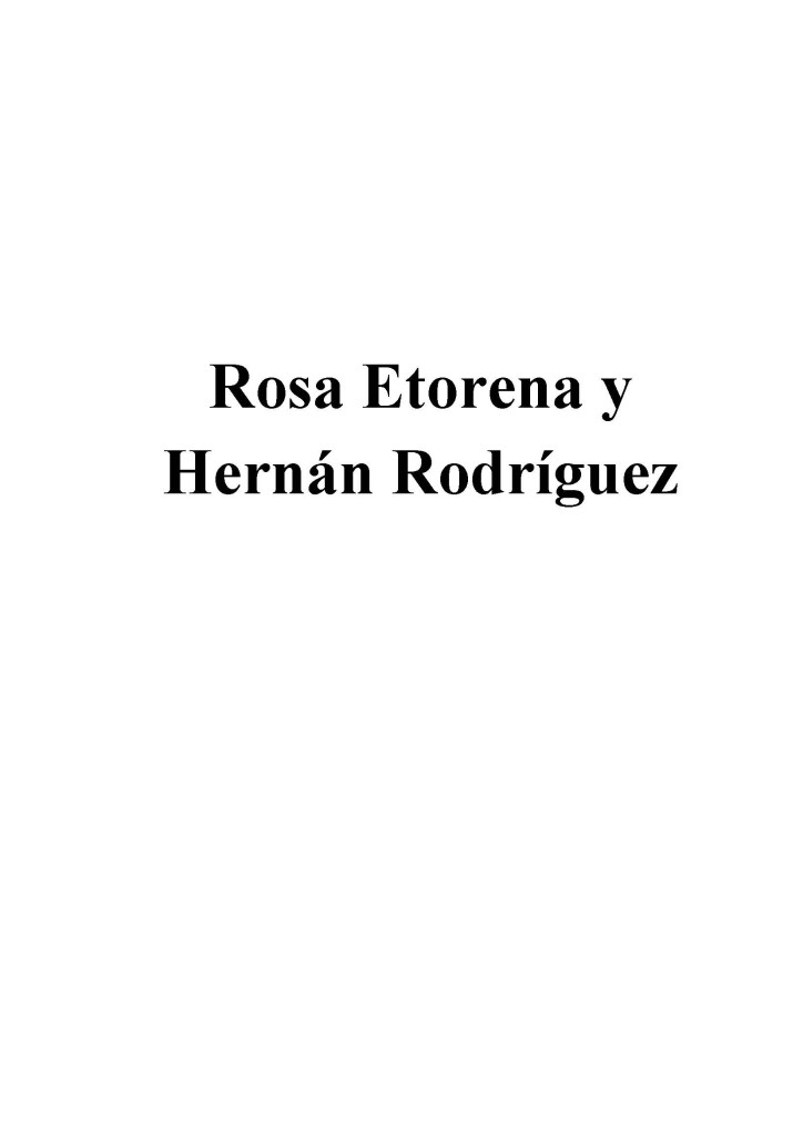 Rosa Etorena y Hernán Rodríguez