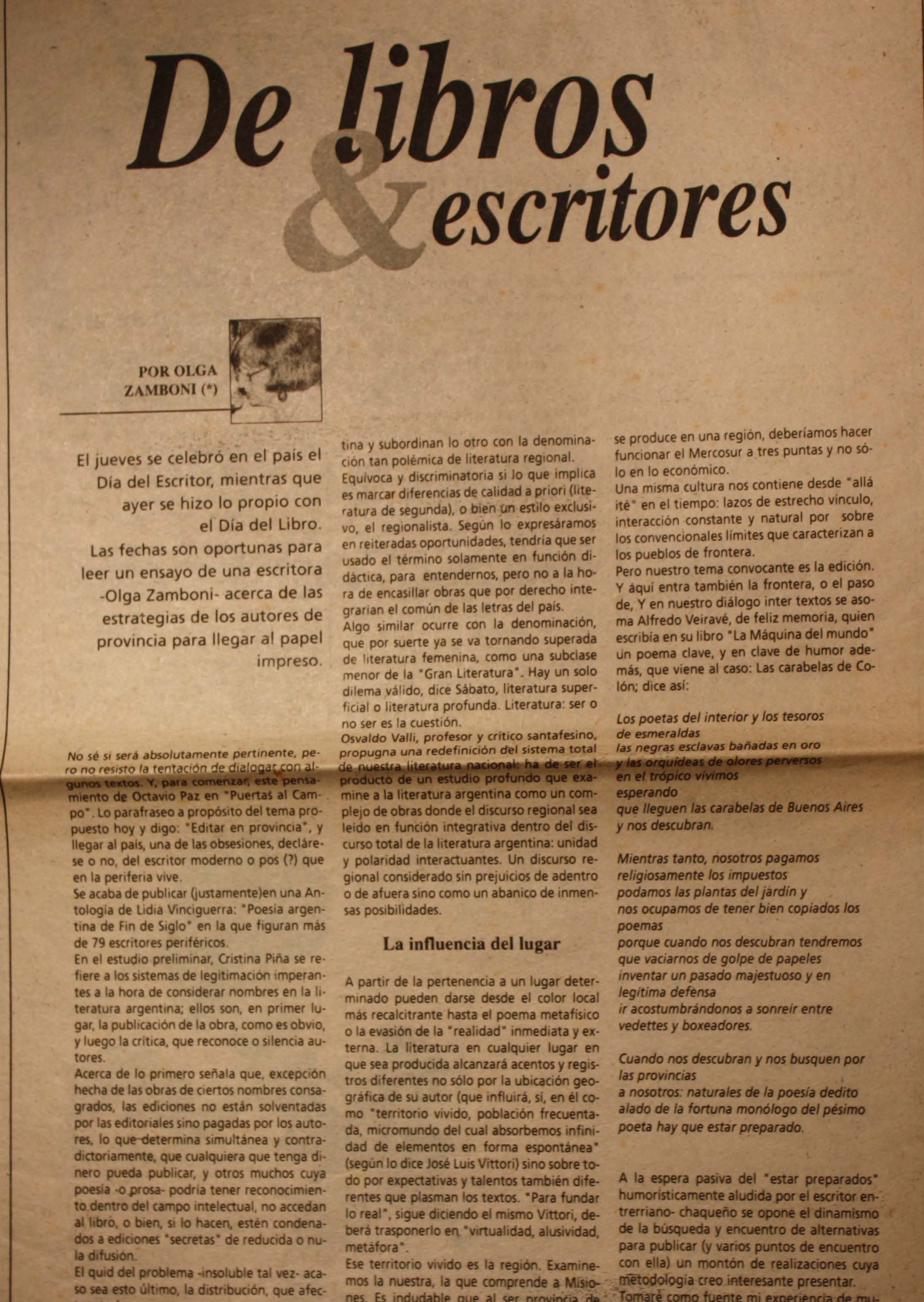 De libros y escritores